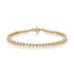 A Love Set Match Bracelet in yellow gold on a white background. 