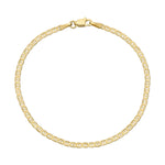 An Overboard Bracelet in yellow gold on a white background. 