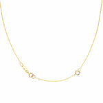 A yellow gold Chain Extender on a white background. 