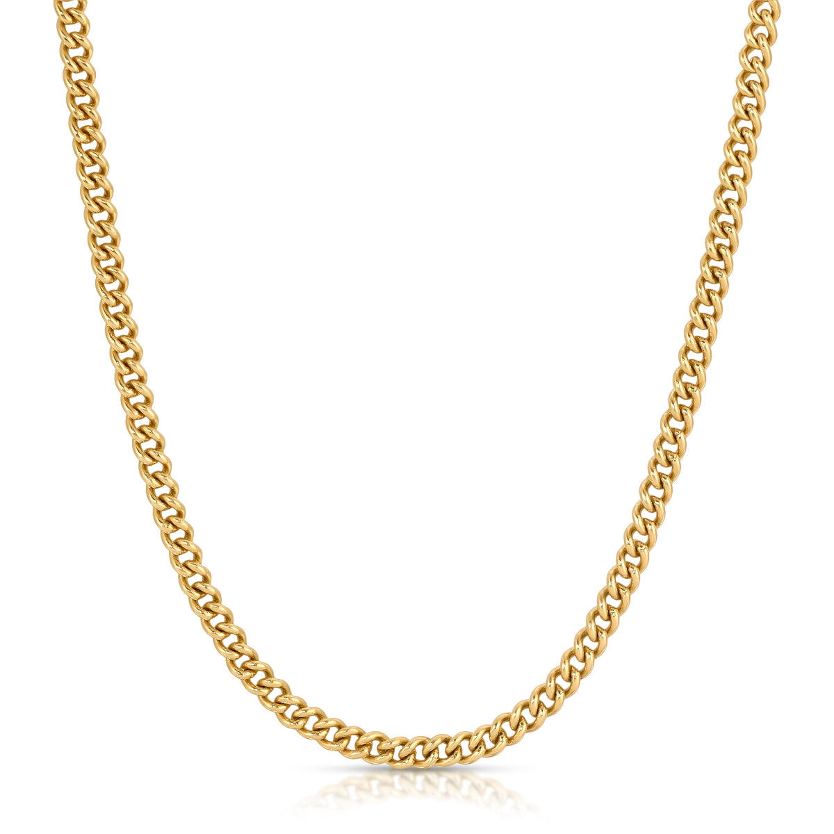 A Round Curb Chain on a white background. 