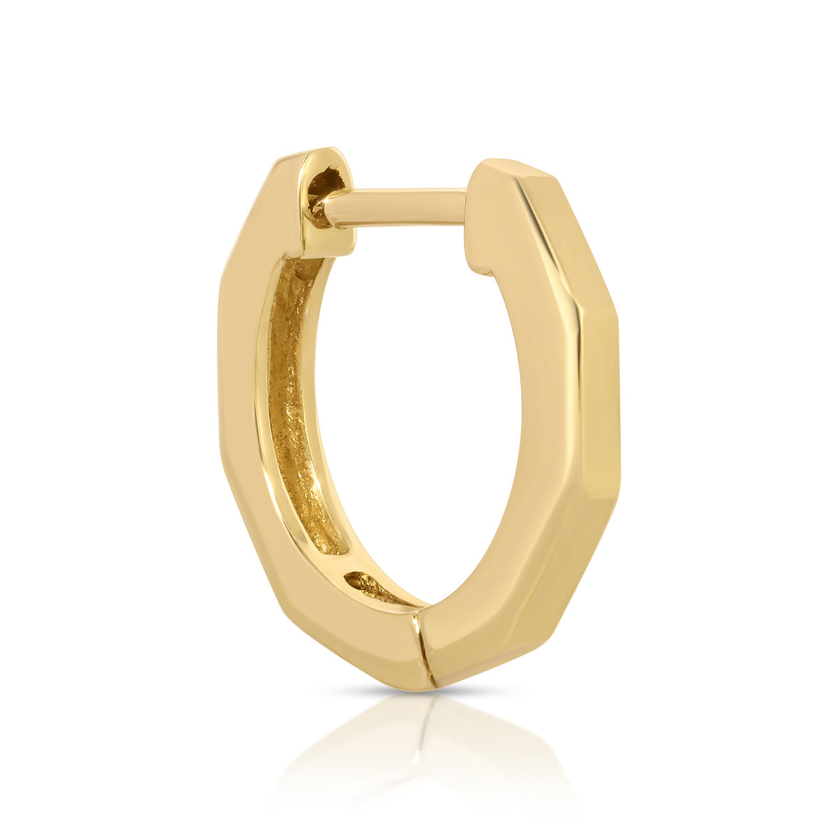 An Alli Webb Faceted Huggie on a white background. 