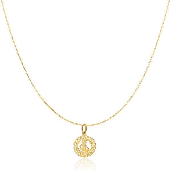 Gemini Zodiac Necklace | 14k Gold | Maya Brenner