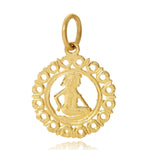 The Zodiac Necklace - Gemini pendant on a white background. 