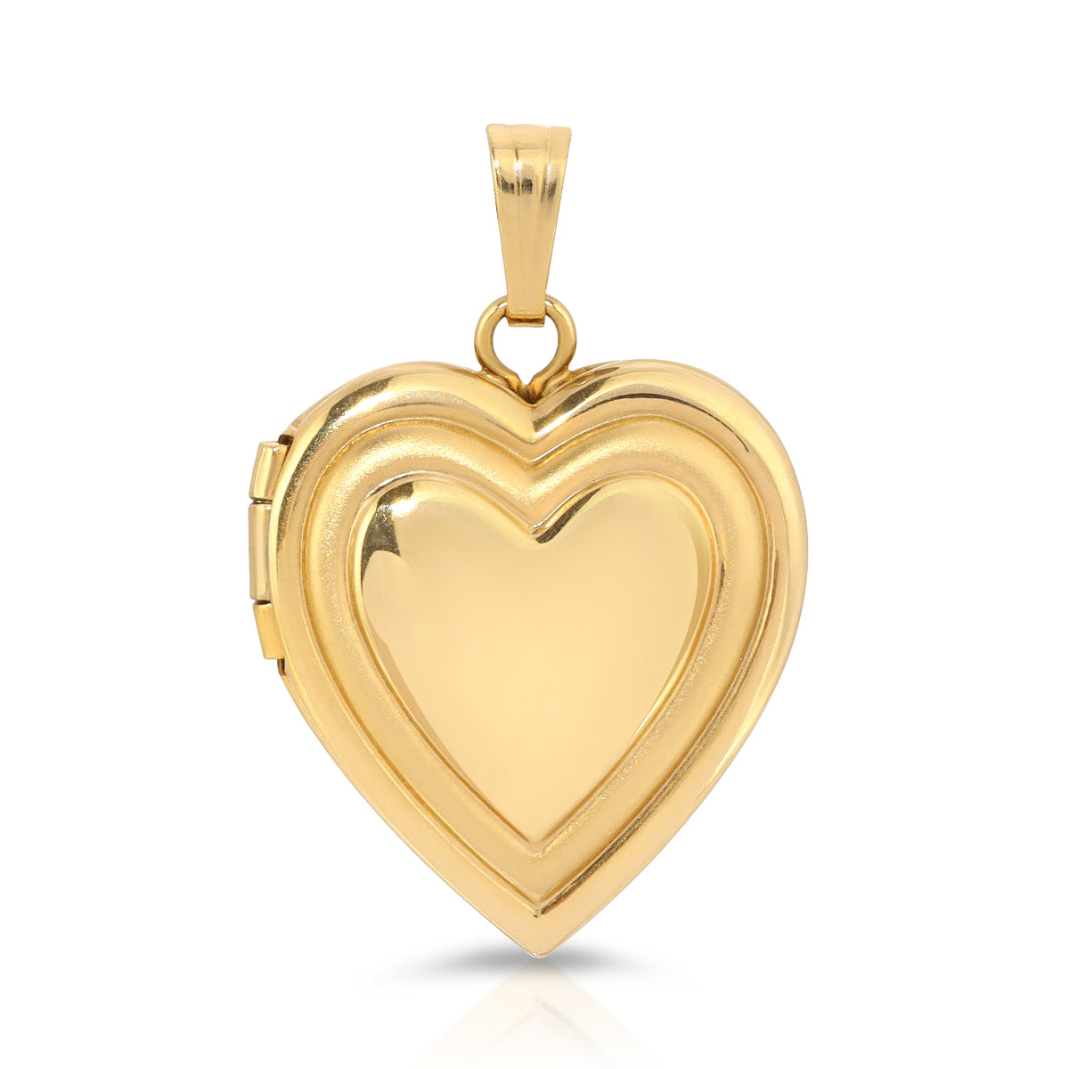 A Heart Locket Charm on a white background. 