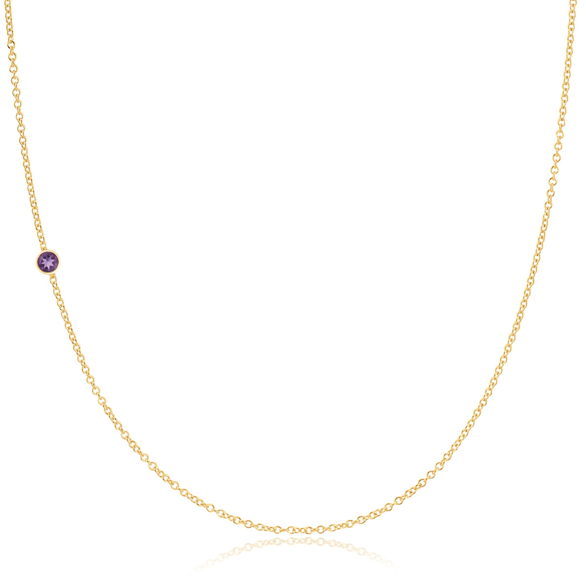 A yellow gold 14k Gold Asymmetrical Number Necklace - 9 on a white background. 