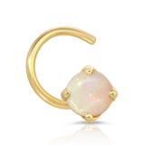 An Alli Webb Opal Comfort Stud on a white background. 