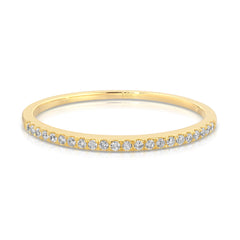 A Pavé Diamond Ring on a white background. 