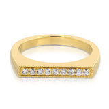 A Pave Geo Ring on a white background. 