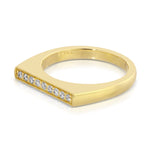 A Pave Geo Ring on a white background. 