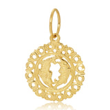 The Zodiac Pendant in Pisces on a white background.
