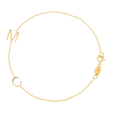 Custom Gold Bracelet - 2 Letters