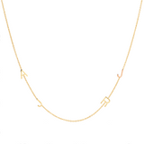 Custom Mixed Gold Necklace - 4 Letter