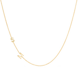 Custom Gold Necklace - 2 Letters