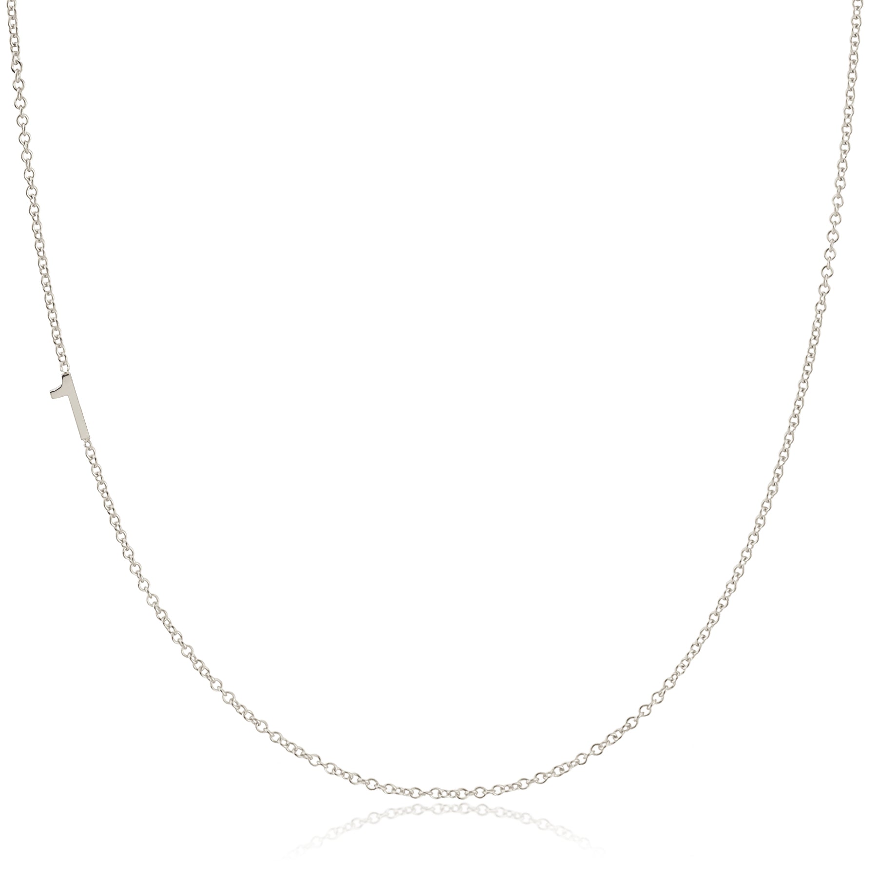 14K GOLD ASYMMETRICAL NUMBER NECKLACE - 1