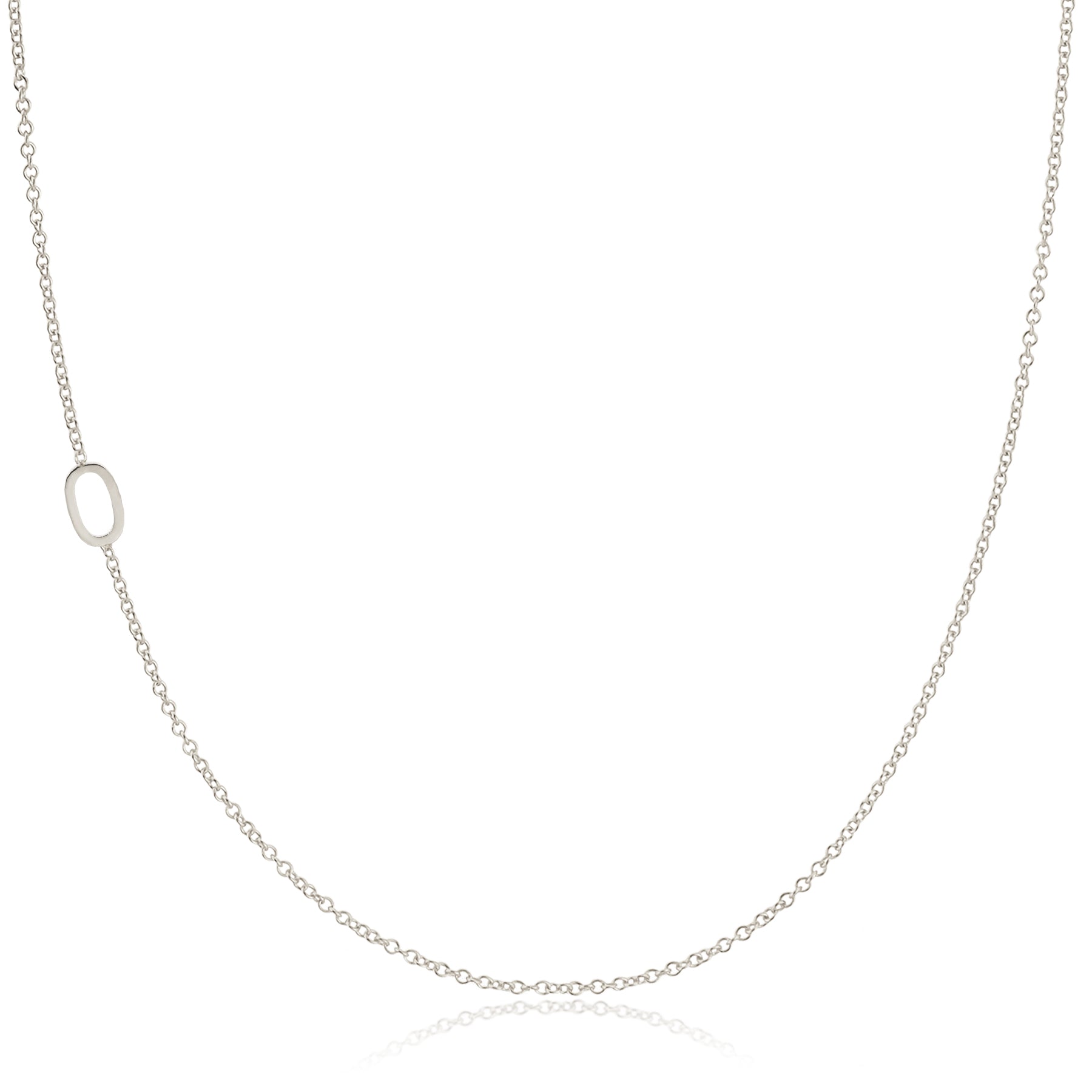 14K GOLD ASYMMETRICAL NUMBER NECKLACE - 0