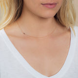 14K GOLD ASYMMETRICAL NUMBER NECKLACE - 3