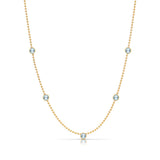 Quintet Birthstone Layering Necklace - Yellow Gold