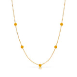 Quintet Birthstone Layering Necklace - Yellow Gold