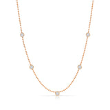 Quintet Birthstone Layering Necklace - Rose Gold