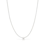 Single Birthstone Layering Necklace - White Gold