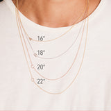 14K GOLD ASYMMETRICAL NUMBER NECKLACE - 9
