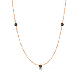 Triple Birthstone Layering Necklace - Rose Gold