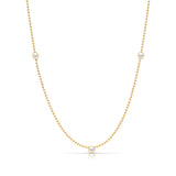 Triple Birthstone Layering Necklace - Yellow Gold