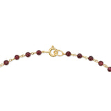 The back of The Rose Bouquet Necklace, featuring the yellow gold clasp closure. 