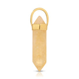 A Balance Crystal Charm in Citrine on a white background. 