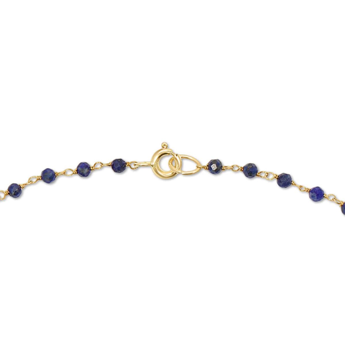 The back of The Thistle Bouquet Necklace, featuring the clasp closure. 