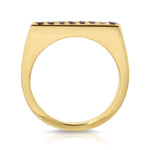 A Pave Geo Ring - Black Diamond on a white background. 