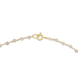 The back of The Sage Bouquet Necklace, featuring the clasp closure. 