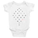 Letter Diamond Onesie - V
