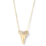 Sharktooth Necklace with Pavé Top
