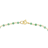 The clasp closure of the Clover Bouquet Necklace on a white background. 