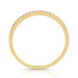 A Pave Diamond Ring on a white background. 